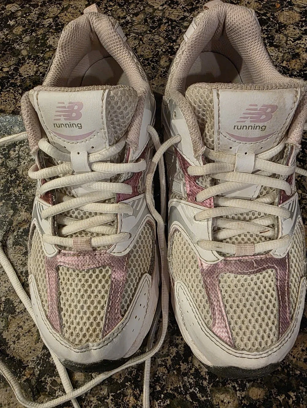 Kid's New Balance Women Pink & White Athletic Running Sneakers